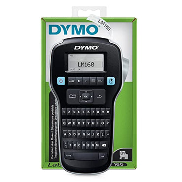 Dymo LabelManager 160 Label Maker | Handheld Label Printer with QWERTY Keyboard | Includes Black & White D1 Label Tape (12mm) | for Home & Office - FoxMart™️ - Dymo